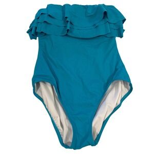 Hermosa Ruffle Off The Shoulder Swimsuit, feminine, romantic, tropical, glam